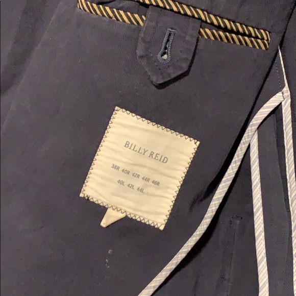 BILLY REID navy sport coat size 38R - Picture 8 of 10